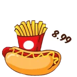 hot-dog-with-snacks-icon